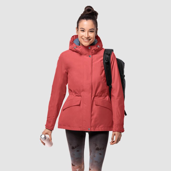 Chamarra Invierno Jack Wolfskin Lake Louise Mujer Coral Rojos Mexico-2854113